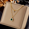 Klára – Collana in oro con pendente di smeraldo